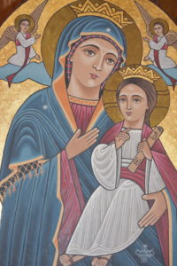 St. Mary Icon at St. Mary Coptic Orthodox Church in Victorville, California USA